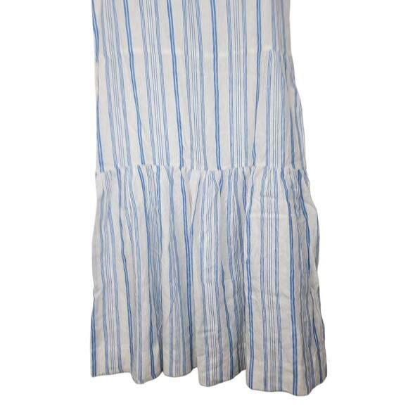 Karyn Seo 100% Linen Striped Drop Waist Sleeveless Maxi Dress, Size XLarge - Picture 4 of 10